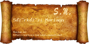 Sárközi Mariann névjegykártya