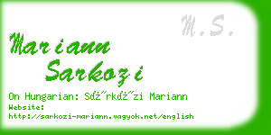 mariann sarkozi business card